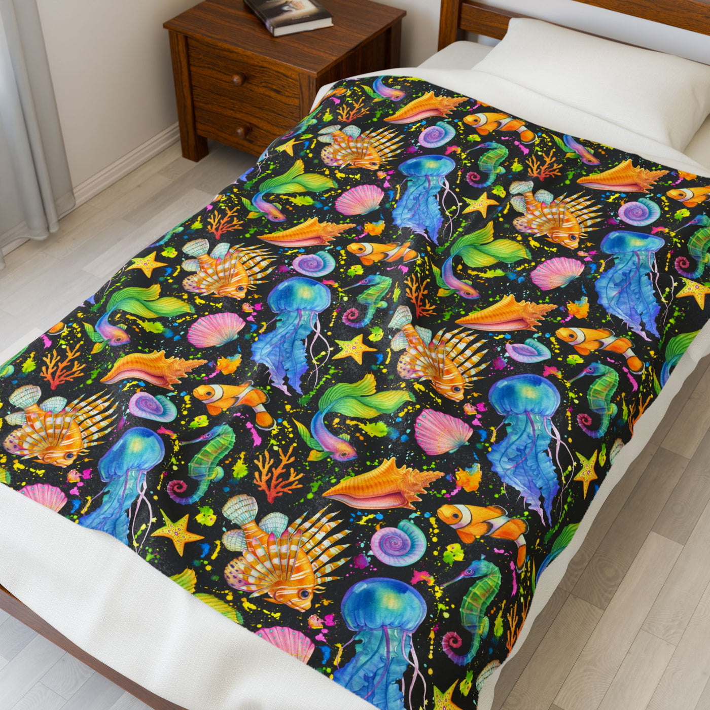 Atlantis Nights velveteen plush blanket