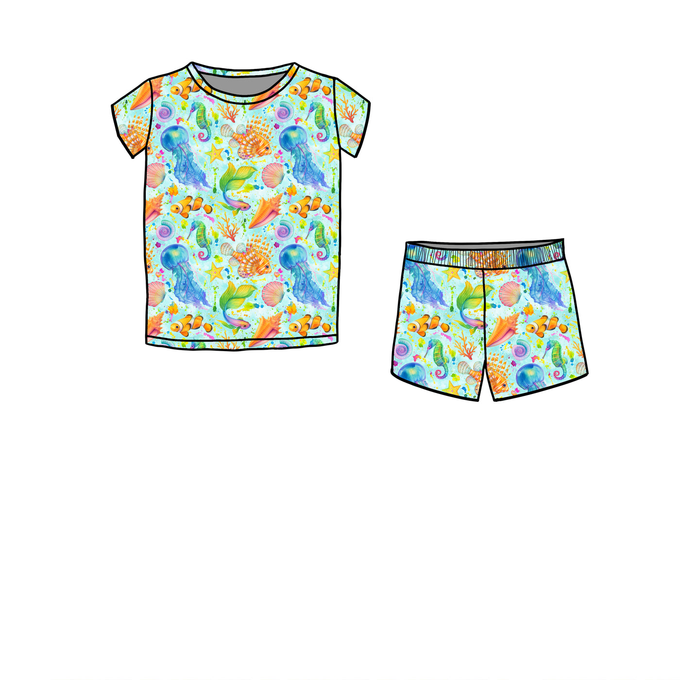 PRE-ORDER Atlantis Short Sleeve Two Piece Set