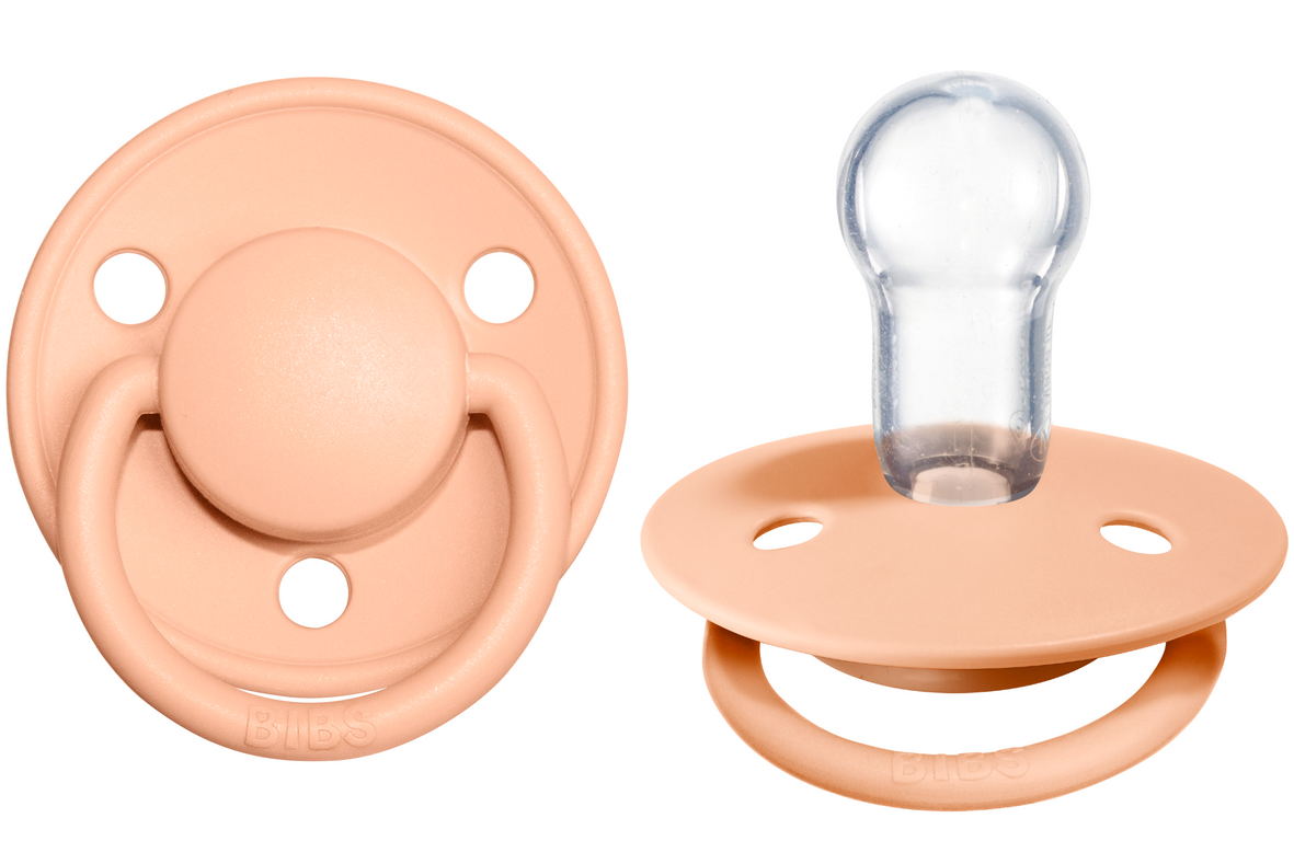 Bibs Pacifier 2 Pack: Silicone Peach ONE SIZE